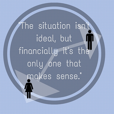 The situation isn't ideal, but financially it's the only one that makes sense.