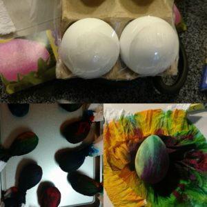 Tie Dying Easter Eggs