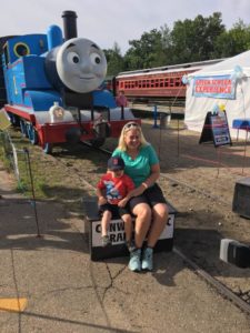 Thomas the Train in background