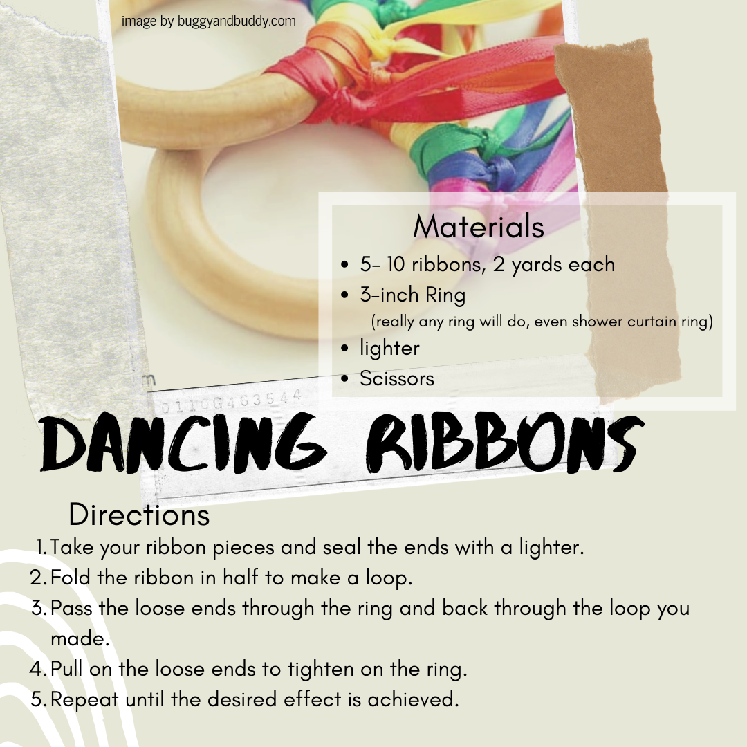 these dancing ribbons are a great homemade gift for a child