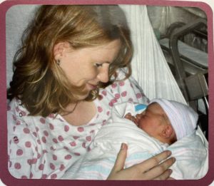 mom with newborn - art of storytelling a birth story