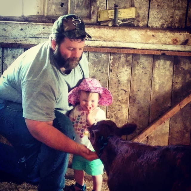The kids play an important role in handling the calves