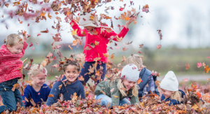 ticks are out on the seacoast - kids in leaves