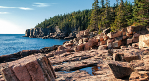 view of cliffs in acadia